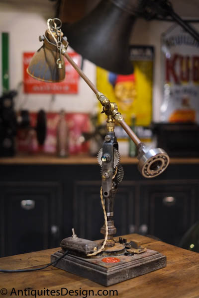lampe Steampunk articule creation Marc Boyer